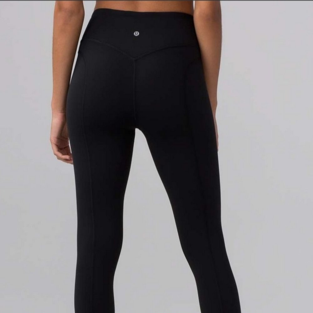 Lululemon Pushing Limits Crop (Nulu 21") Black High-Rise Leggings Pant